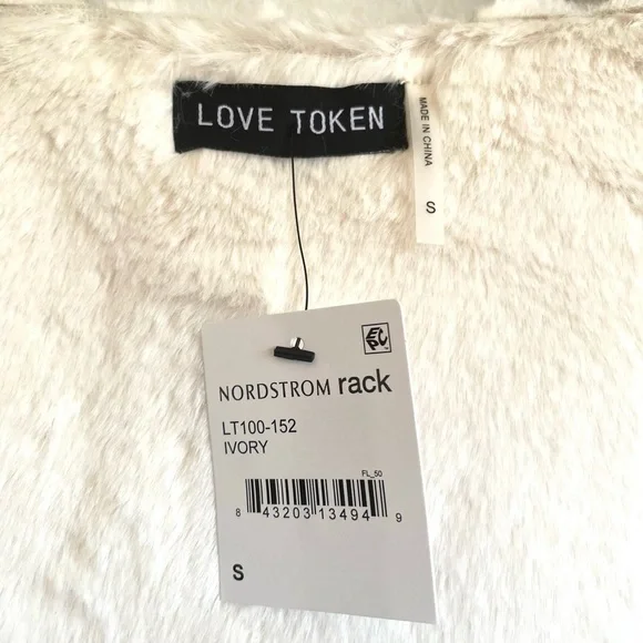 NEW Nordstrom Rack Love Token Whipstitch Trim Faux Suede Faux Fur Vest - Picture 10 of 15